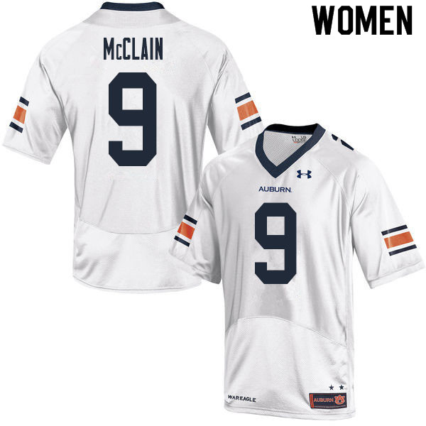 Auburn Tigers Women's Zakoby McClain #9 White Under Armour Stitched College 2020 NCAA Authentic Football Jersey DJG2474EM